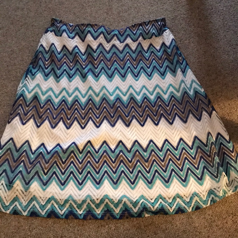 Zac & Rachel Chevron Skirt 1X